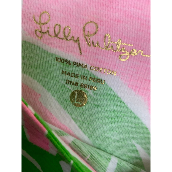 Lilly Pulitzer Pink Green Pineapple Mini Dress Large - Picture 5 of 5